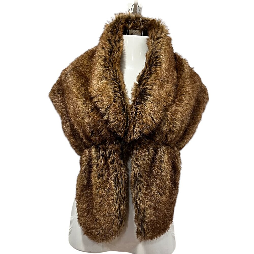 Pins & Needles Lined Faux Fur Wrap Stole, Beaver, OS